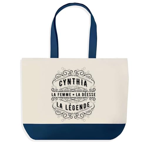 Planetee Sac de Shopping Bleu Déesse Légende Grand Cabas pour Femme