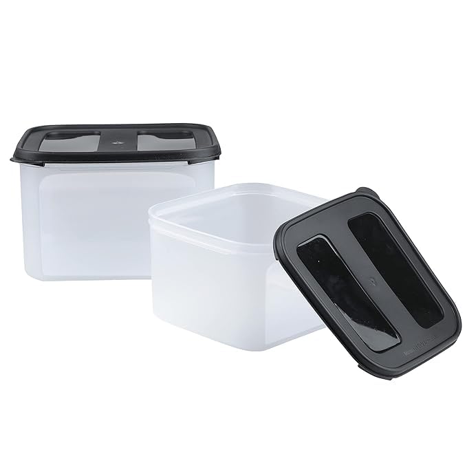Image of Cutting EDGE 2X Series 3L Airtight Modular Container, Set of 2 (Dark Blue) | Plastic Material, 2 Piece Set, Capacity 3L, Kitchen, Kitchen Storage