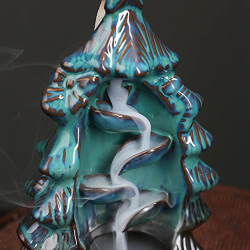 Diffuseur d'encens sapin de Noël bleu pour aromathérapie et déco maison - 5