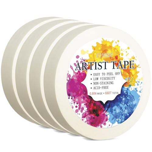 White Artist Masking Tape 0.8in, 660ft