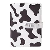 ❤ PU Leather Carnet secret - Le carnet de journal verrouillable est fait de cuir pu et a un toucher doux, idéal pour les voyages et les carnets de journal verrouillables personnels. Style rayé noir et blanc unique pour les amateurs de mélange chic et moderne.