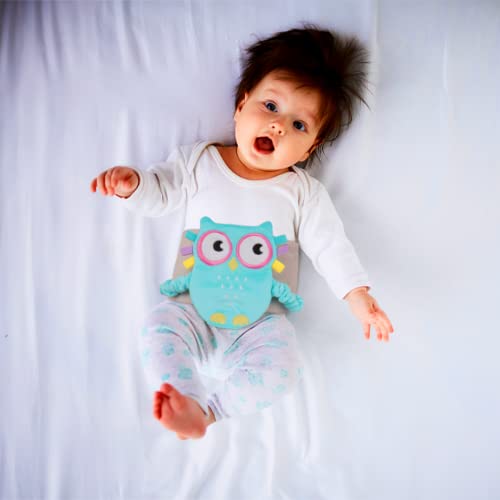 Superse Colic And Gas Relief For Newborns - Colic Calm Baby Heating Pad Belly Band For Upset Stomach And Baby Reflux - Warm Aroma Stomach Band For Fussy Infant Gas With Washcloth (Blue Owl) #TOP5