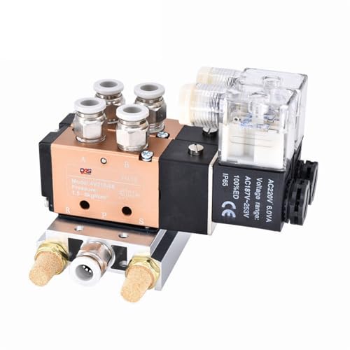Électrovanne 4V210-08 DC12V à 3 stations avec embase alu et silencieux