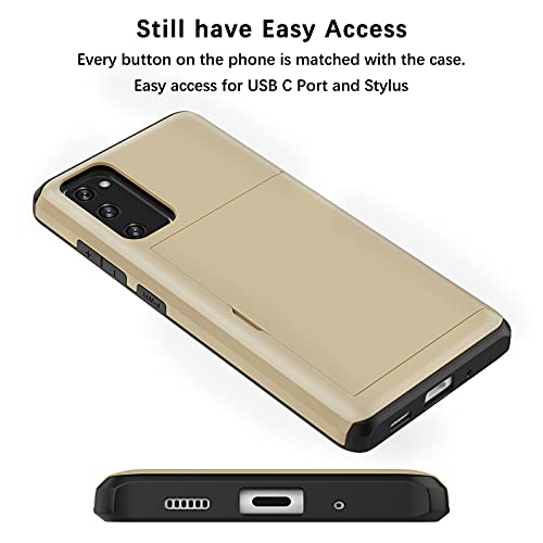 Jiunai Capa para Galaxy S20 FE, capa para Galaxy S20 FE, compartimento para cartão de crédito, compa