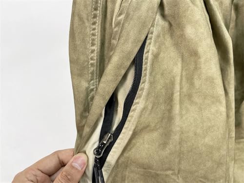 Men Vintage Cargo Pants Straight Pants Baggy Trousers3