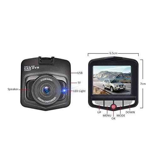 Câmera Veicular DVR Recarregável Full HD 1080P | Câmera Filmadora Para Segurança De Carros, Caminhõe