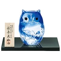 Amazon.co.jp: アデリア(ADERIA) 津軽びいどろ 置き物 親ふくろう