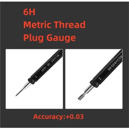 1PC 6H Precision +0.03 Calibrador de Roscas Métrico en Acero Fino M0.8M1M2M3M4M5 Herramienta de Medición (M5X0.8 adiciona 0.03) miniatura 3