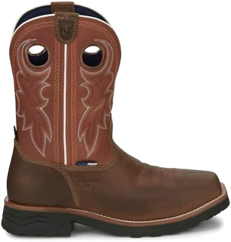 Tony Lama Men's 3R Fireball Waterproof Work Boot Composite Toe Tan 10.5 EE US | Image 2