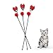 BESPORTBLE 3pcs Cat Interactive Toys Coccinella Teaser Sticks for Engaging Play Strengthen Bond Cats for Fun and Activity