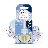 Glade electric scented oil Nachfüller, elektrischer Raumduft Duftstecker mit Duftöl, Pure Clean Linen, 1er Pack (1 x 20 ml)