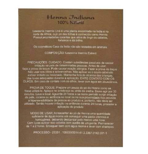 Henna Casa Da Índia Natural Original Entrega Expressa