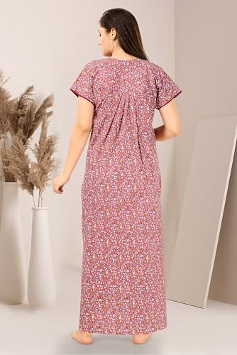 Image of Soulemo Women Cotton Floor Length Nighty 1648