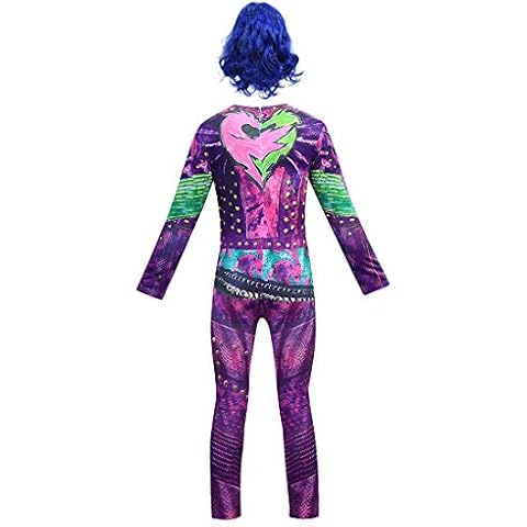 Girls Dress Audrey Mal Halloween Party Costume Dress with Wig (style03, 7-8 Years) Cover