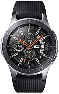 Samsung Galaxy Watch, Runde Bluetooth Smartwatch Für Android, drehbare Lünette, Fitness-tracker, 46mm, ausdauernder Akku, inklusive 2x araree Schutzfolie, Silber (Deutche Version)