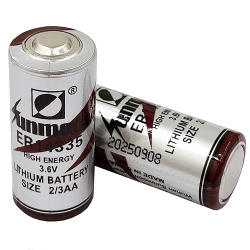 Set 2pcs Batería ER14335 3.6V 1650mAh Litio miniatura 1