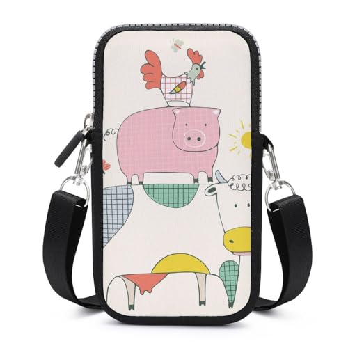 Sacoche téléphone animaux de la ferme idéale pour les balades et voyages