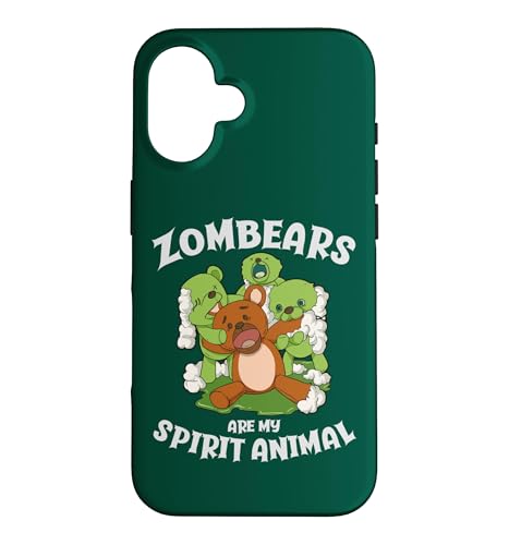 Installazione facile Custodia per iPhone 16 Zombear Are My Spirit Animal - Divertente orso zombie per Halloween