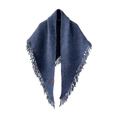 Châle triangulaire en pashmina doux ultra léger avec pompons pour un drapé fluide