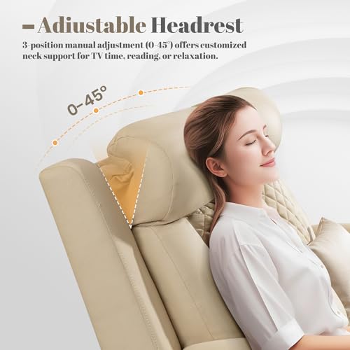 Image of Zero Wall Hugger Power Reclining Sofa Set with Adjustable Headrest, Electric Reclining Couch with Drop-Down Table, Reclining Sofa and Loveseat Set for Living Room (Beige, Sofa+Loveseat)