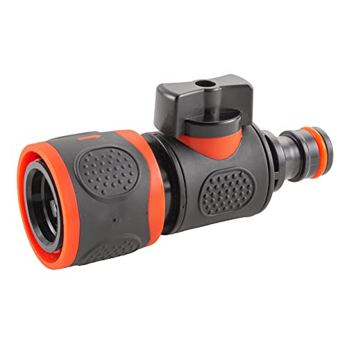 Garden Watering Hose/irrgation Flow Control Valve Male-femaleclick-Lock/Thread (Female-Male Click-Lock), Orange/Black, Small - Image 3
