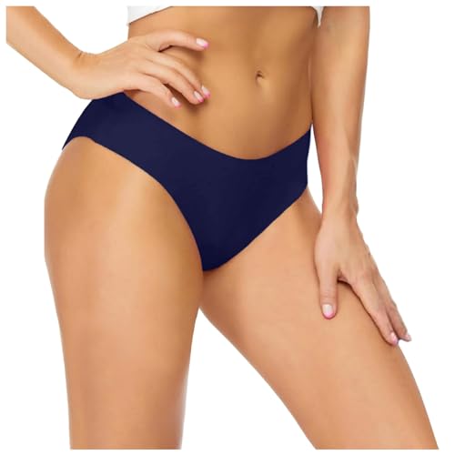 Perioden Bikinihose Damen High Waist mit Bauchkontrolle aus weichen Material für empfindliche Haut Umweltfreundlich Wiederverwendbar, azul oscuro, S