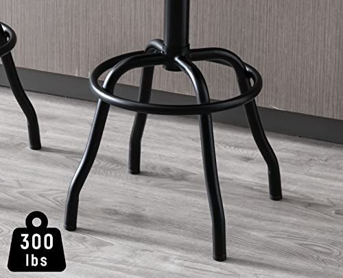 Shunzhi Adjustable Bar Stools Set Of 2 Swivel Industrial Padded Round Bar Chairs Pu Leather Backless Counter Stools For Kitchen Island/Dining Room/Home Bar/Pub/Bistro/Office, Grey 2Pcs #TOP6