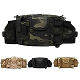 ANTARCTICA 1050D Militärische taktische Gürteltasche Bauchtasche mit Schultergurt für Outdoor, Sport, Joggen, Wandern, Radfahren (SHYB_Dark)