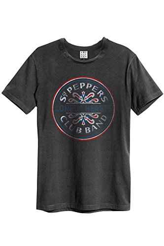 Image of AMPLIFIED BEATLES REVOLVER MEN'S CHARCOAL T-SHIRT Charcoal Size=XL