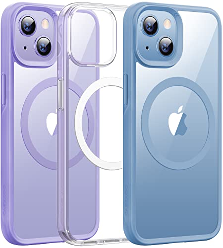 CASEKOO Magnetic Clear iPhone 14 Case & iPhone 13 Case [No.1 Strong Magnets][Never Yellow][Military Grade Drop Protection] Compatible with MagSafe Protective Slim Thin Cover 6.1 inch 2022-Clear