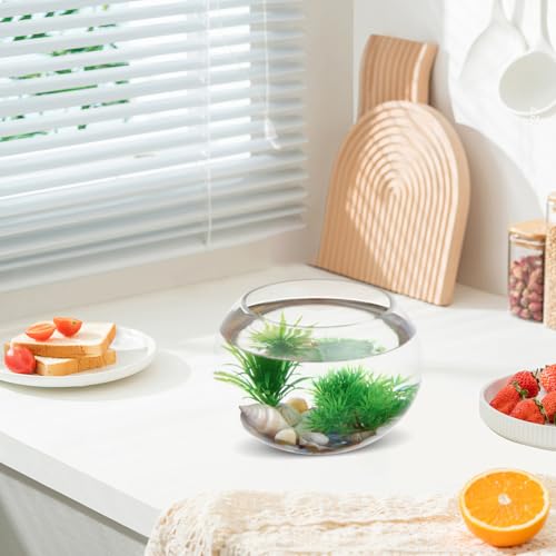Yardwe 2 Gallon Round Glass Fish Bowl Transparent Desktop Aquarium for Goldfish and Hydroponic Plants 7.8 Inch Small Fish Tank for Home Office Decoration by Yardwe - Used condition - Image 8