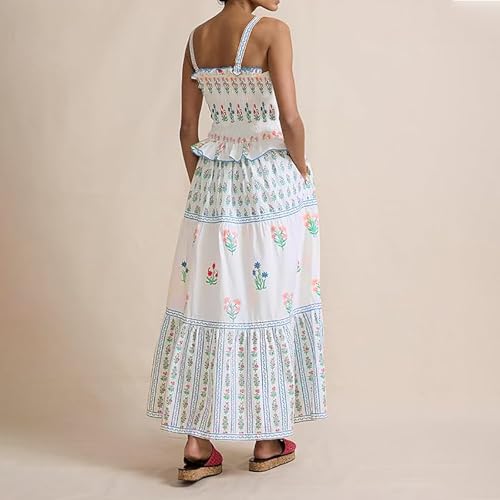 Robe d'été fluide à smocks anti-chaleur pour un confort absolu - 5