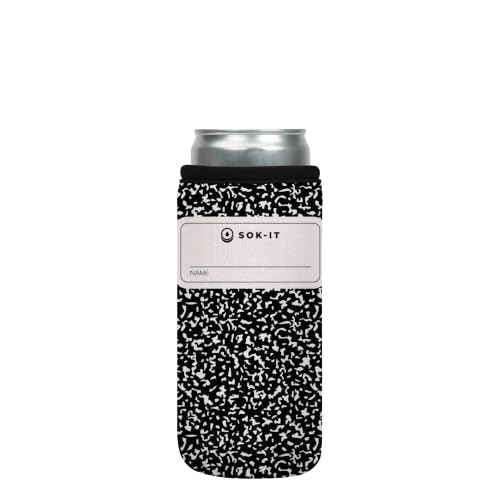 Sok It CanSok Sleeve for Beer & Soda Insulated Neoprene Cover (Compose Yourself, 12oz Slim Can Sleeve)