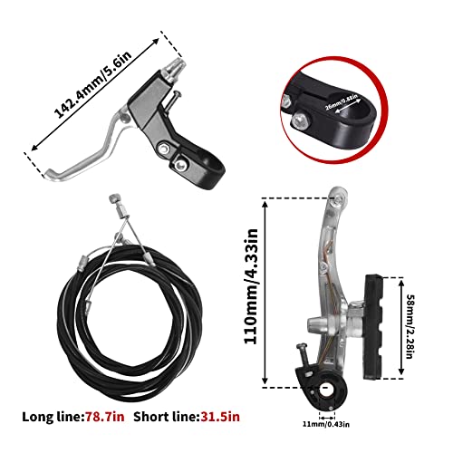 image for Gashwer Complete Bike Brakes Set, Universal Bike Front and Rear MTB Br