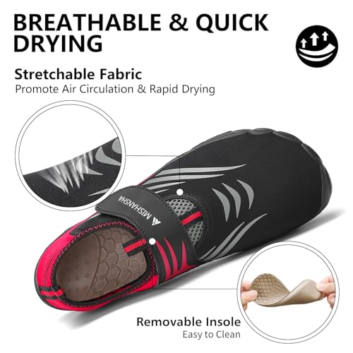 Image of Mishansha Womens Mens Water Swim Shoes Wide Toe Box Barefoot Shoes US Size 5.5-13.5 Women / 3-11.5 Men