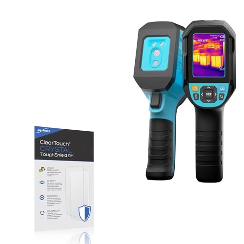 BoxWave Screen Protector Compatible with ACEGMET YJ256E Thermal Camera - ClearTouch Crystal ToughShield 9H (2-Pack), Clear 9H Tough Flexible Film Screen Protector