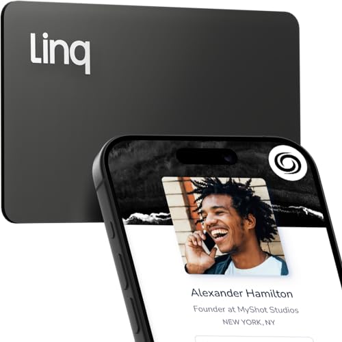 Linq Digital Business Card - Smart NFC Contact and Networking Card (Matte Black)