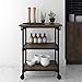 Dorel Living Nellie Multifunction Cart, Rustic Antique Oak/Black