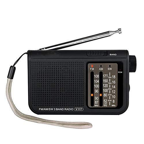 Tragbares Senior-Radio FM AM SW-Radioempfänger Kurzwelliges Taschenradio Batterie Mit Zylindertyp-Einstellknopf Für Ältere Menschen