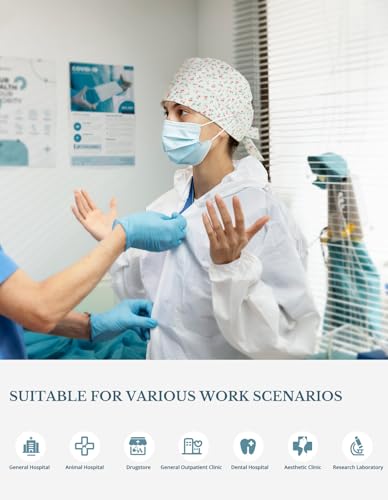 Image of Scrub Caps for Women with Buttons, Classic Surgical Caps