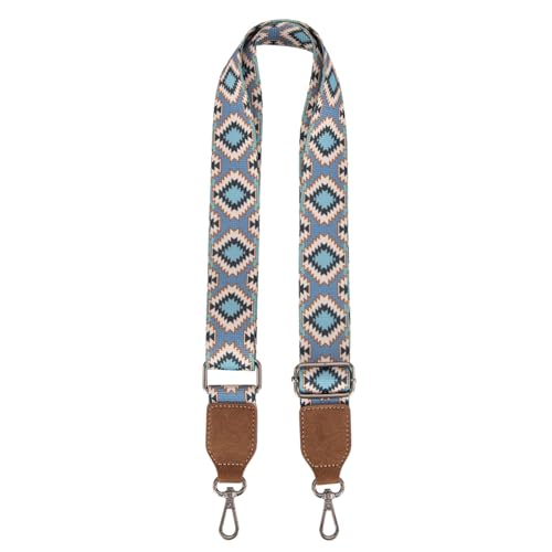 Image of Wrangler Aztec Crossbody Bags for Women Southwestern Print Canvas Shoulder Purse with Distressed Look and Adjustable Strap