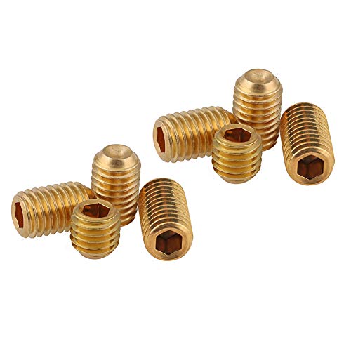 BOZONLI Grub Screws Metric Thread Brass Cup Point Hex Socket Set Screw Allen Bolts, M3×12mm,20 pcs - Image 2