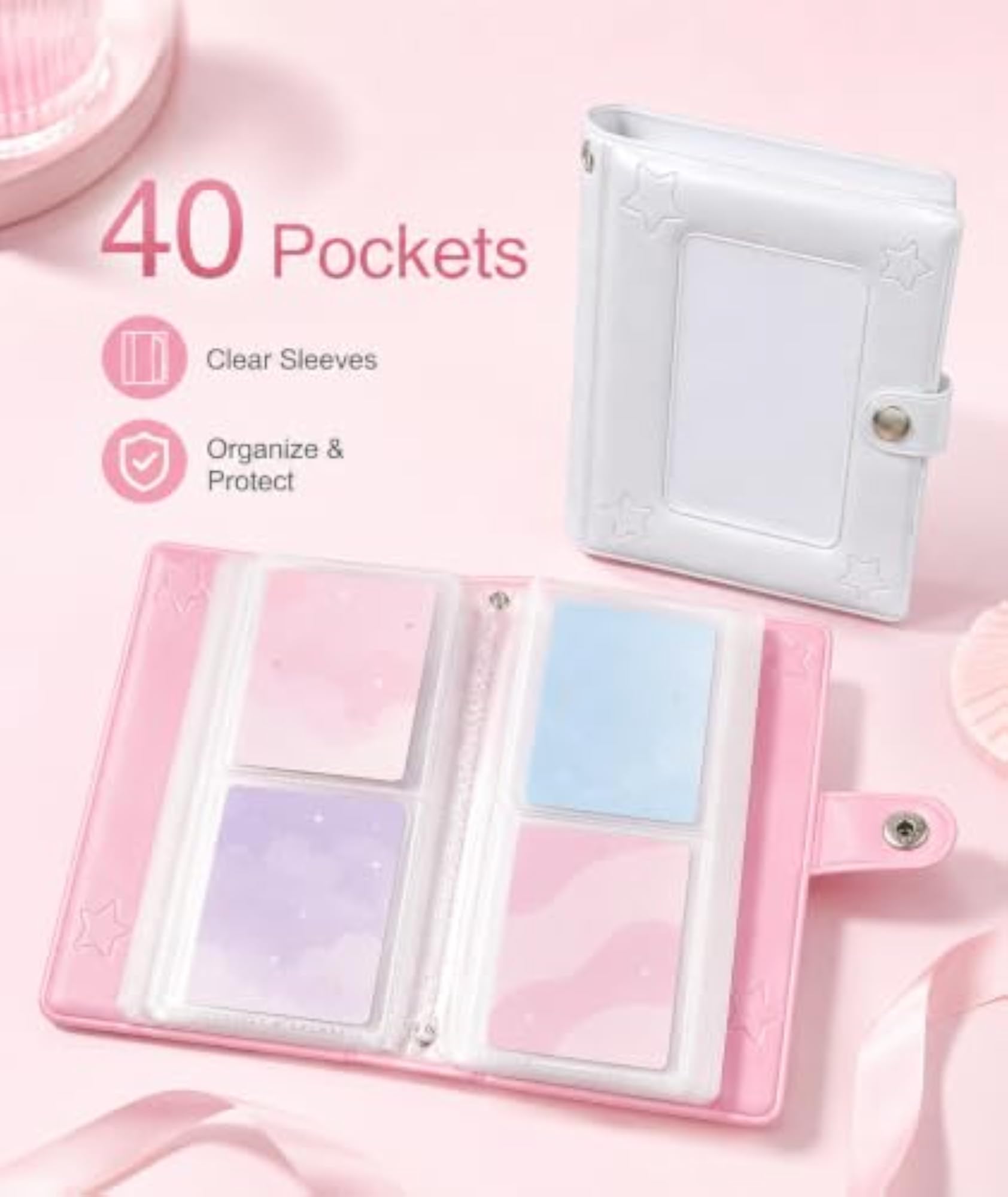 2PCS Photocard Binder, Portable Mini Photo Album