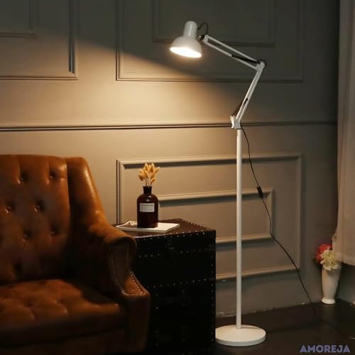 Luminária De Piso Articulada 1,9 m. Abajur de Chão para Escritório, Quarto, Estúdio, Sala de Estar.