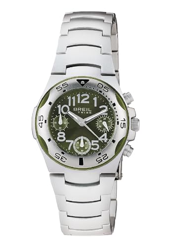 Vetro MINERALE Breil Orologio RAGAZZI ICE quadrante MONO-COLORE VERDE movimento CRONOGRAFO QUARZO e BRACCIALE ALLUMINIO ARGENTO EW0211