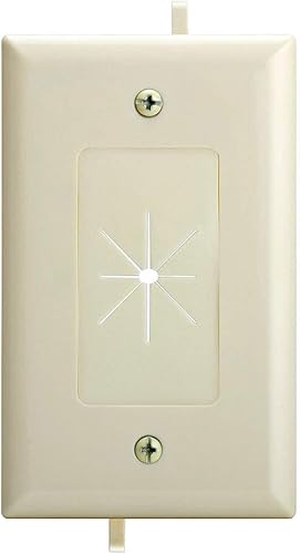 Cmple - Placa de cable con apertura flexible, 1 cuadrilla - Lite Almond