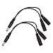 Voodoo Lab Cable 2.1mm Output Splitter Adaptor Male-Female/Female 2 Pack Bundle