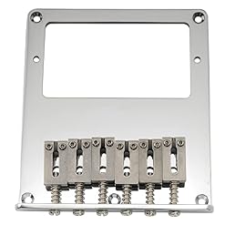 Musiclily Pro 54mm Chevalet Telecaster Humbucker 6 Pontets Acier Inoxydable pour Guitare électrique Tele Style, Chrome - Les Beatles, Paul McCartney, John Lennon, RIngo Starr, George Harrison