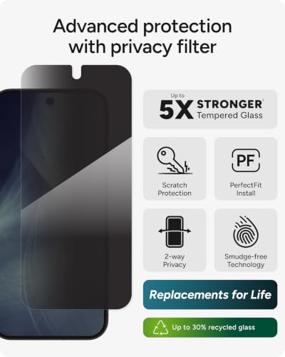 Image of ZAGG Glass Elite Privacy Google Pixel 11 / Pixel 11 Pro Screen Protector