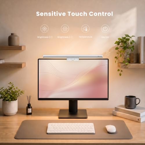 Image of YEELIGHT Monitor Light Bar with Remote, Computer Monitor Lamp for Home Office Gaming, 250LM No Glare Eye-Care Screen Bar, Touch Control USB Desk Lamp with Stepless Dimming for Flat & Curved Monitor